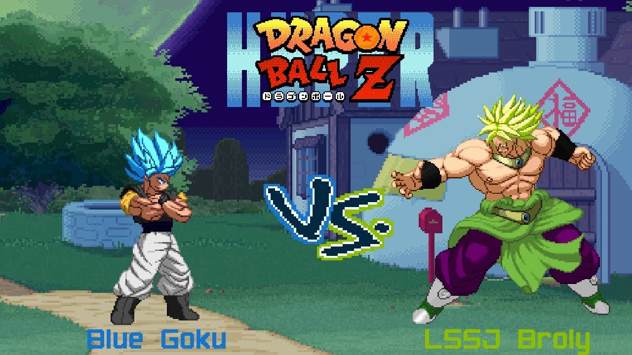 SSJ Blue Goku VS LSSJ Broly (EB) [Hyper DBZ Mods]