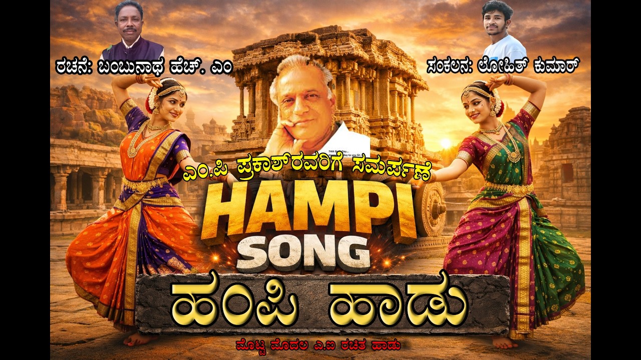 A I'S FIRST HAMPI SONG|| JAMBUNATH H M | ಮೊಟ್ಟ ಮೊದಲ ಎ ಐ ರಚಿತ ಹಂಪಿ ಹಾಡು || ಜಂಬುನಾಥ ಹೆಚ್.‌ ಎಂ