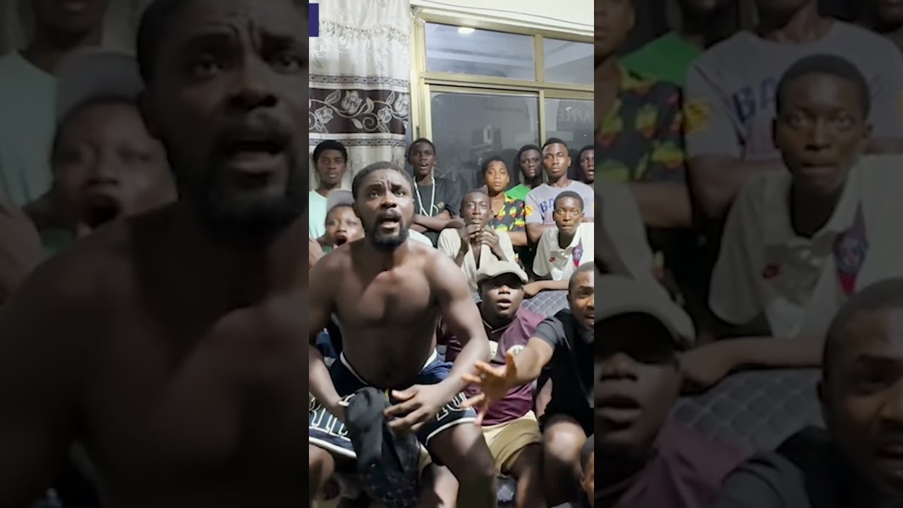 Fans reaction on Newcastle United offside goal against Barcelona. #barcelona #championsleague