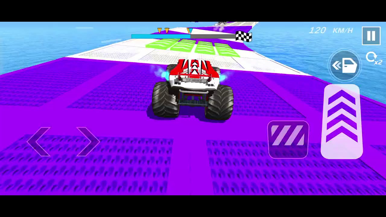 Monster Truck Game in 3D - Ramp Race Game - Android GamePlay 