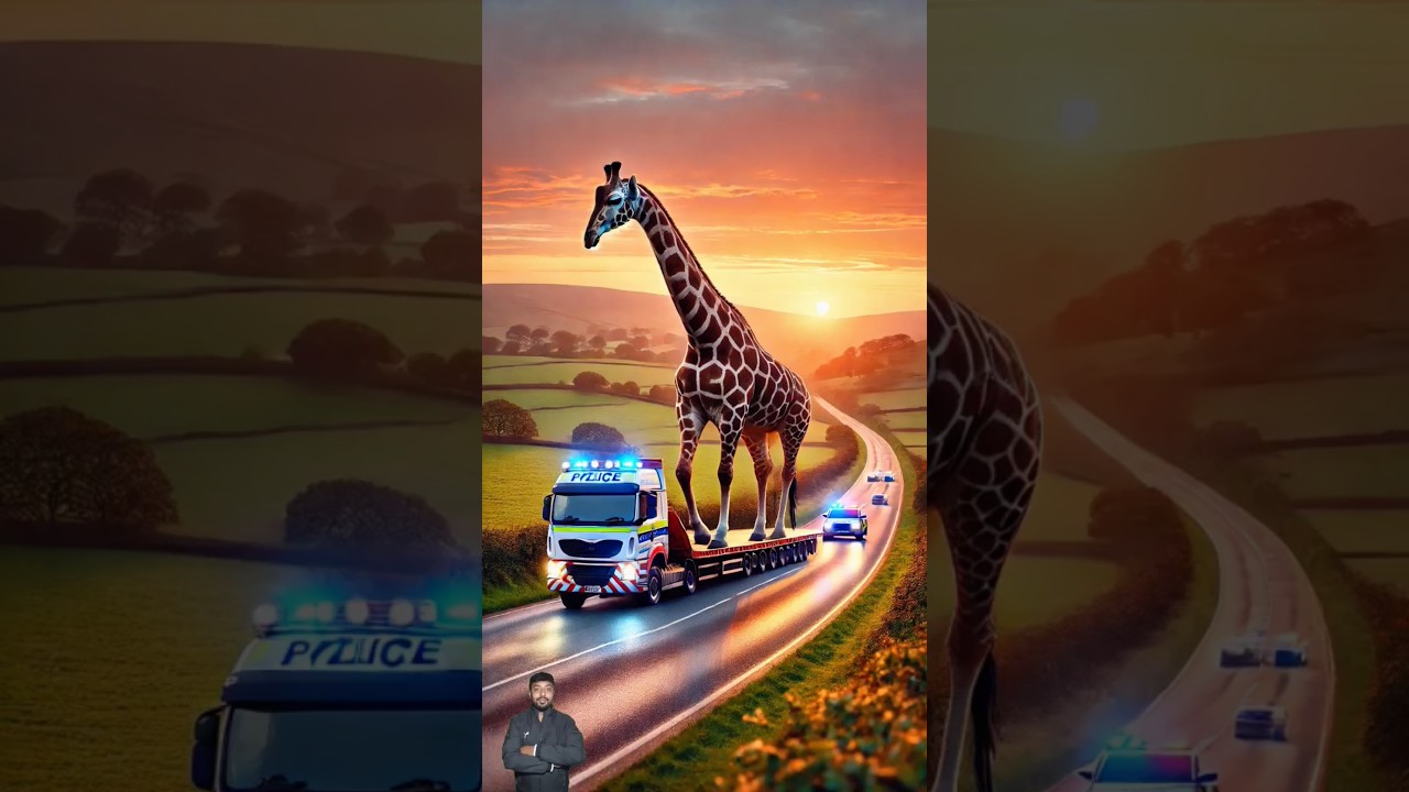 🥰 Evolution of Cat : Big Giraffe Transporting by Truck ❤ Meaw Verse #cat #cute #love #shorts