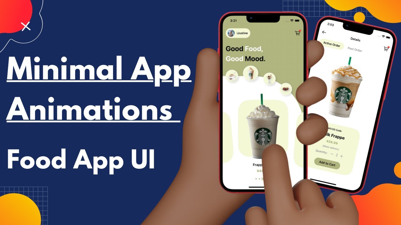 SwiftUI Minimal App Animations - Food App UI - Xcode 14 - SwiftUI Tutorials