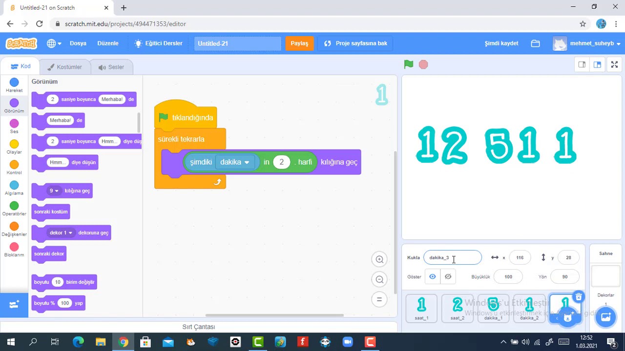 Scratc 3.0 Dersleri - Dijital Saat Yapımı