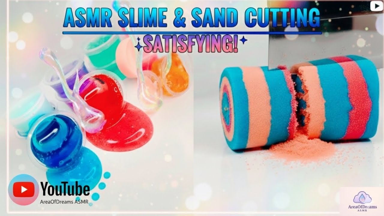 ASMR ✨Satisfying Magic Sand 🦀& Slime for Relaxation 💆‍♀️ and Sleep asmr 🦋