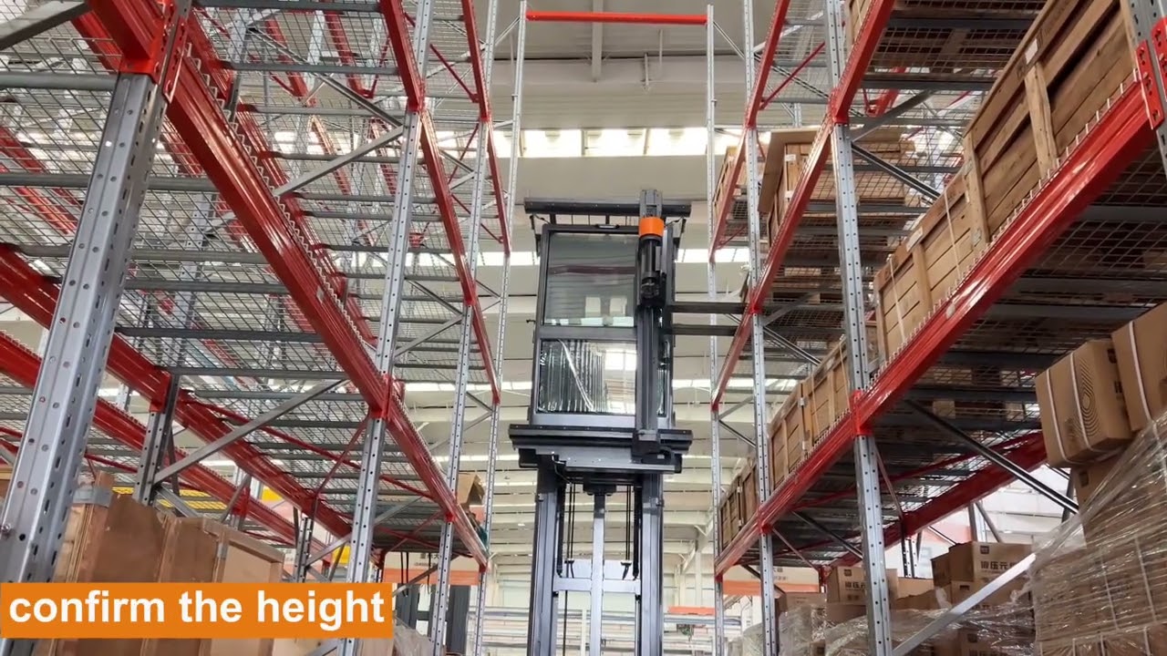 How to set the height preselect function for Zowell Man up VNA forklift