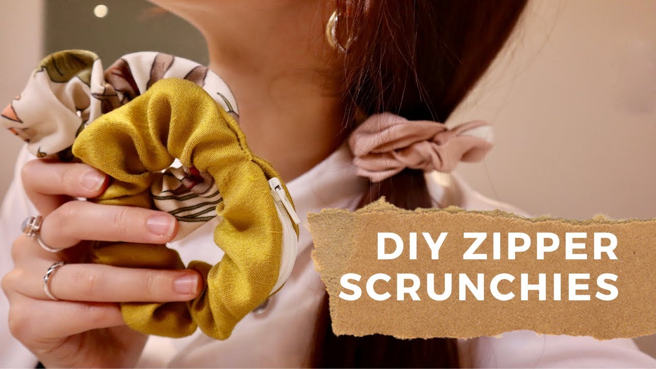 EASY ZIPPER SCRUNCHIE TUTORIAL | DIY Christmas Present | Scrap Fabric Project | Holiday Gift