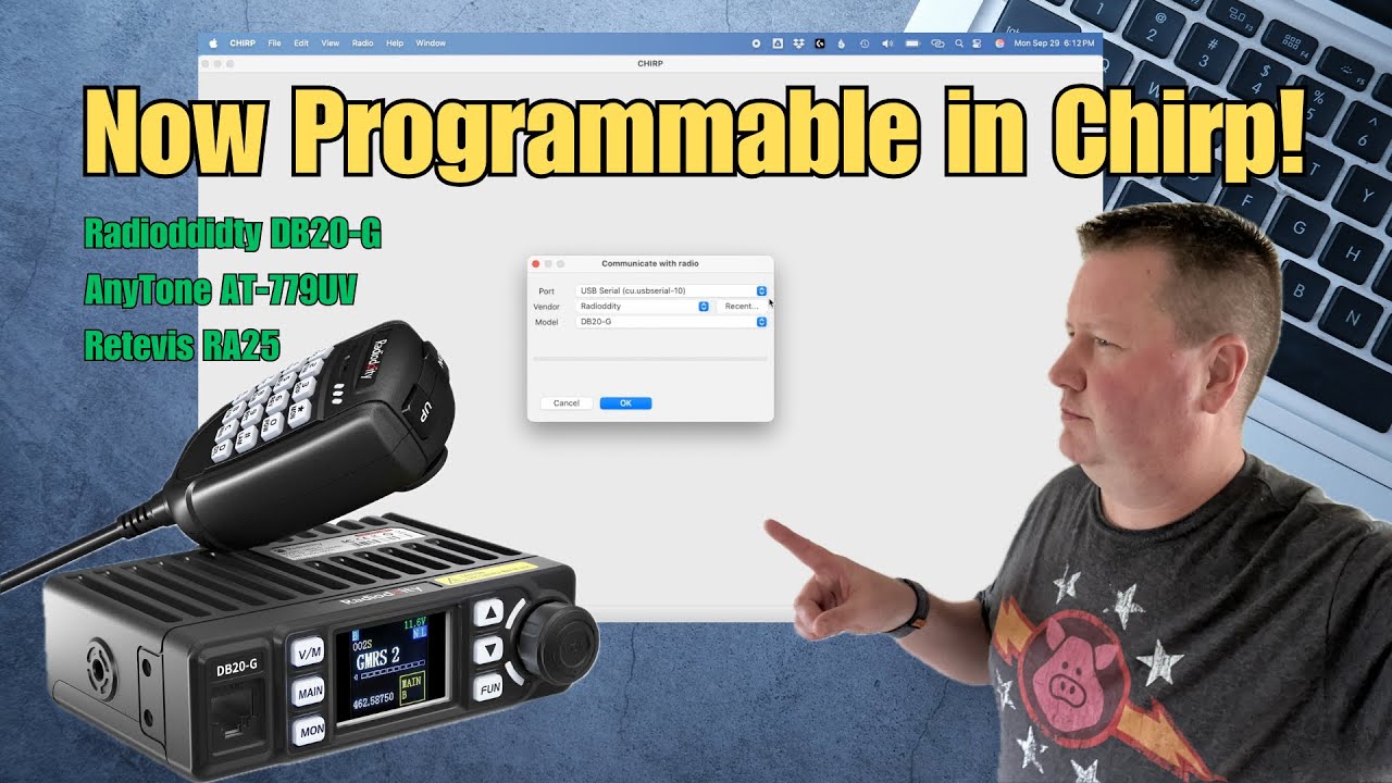 Новая функция: добавлено программирование Chirp для Radioddity DB20-G, AnyTone AT-779UV и Retevis...