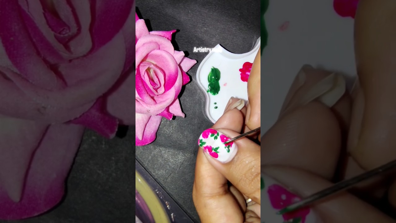 Easy nailart design with 🧷 at 🏠✨#trendingshorts #naildesign #artistrynails #shortvideo #viralshort