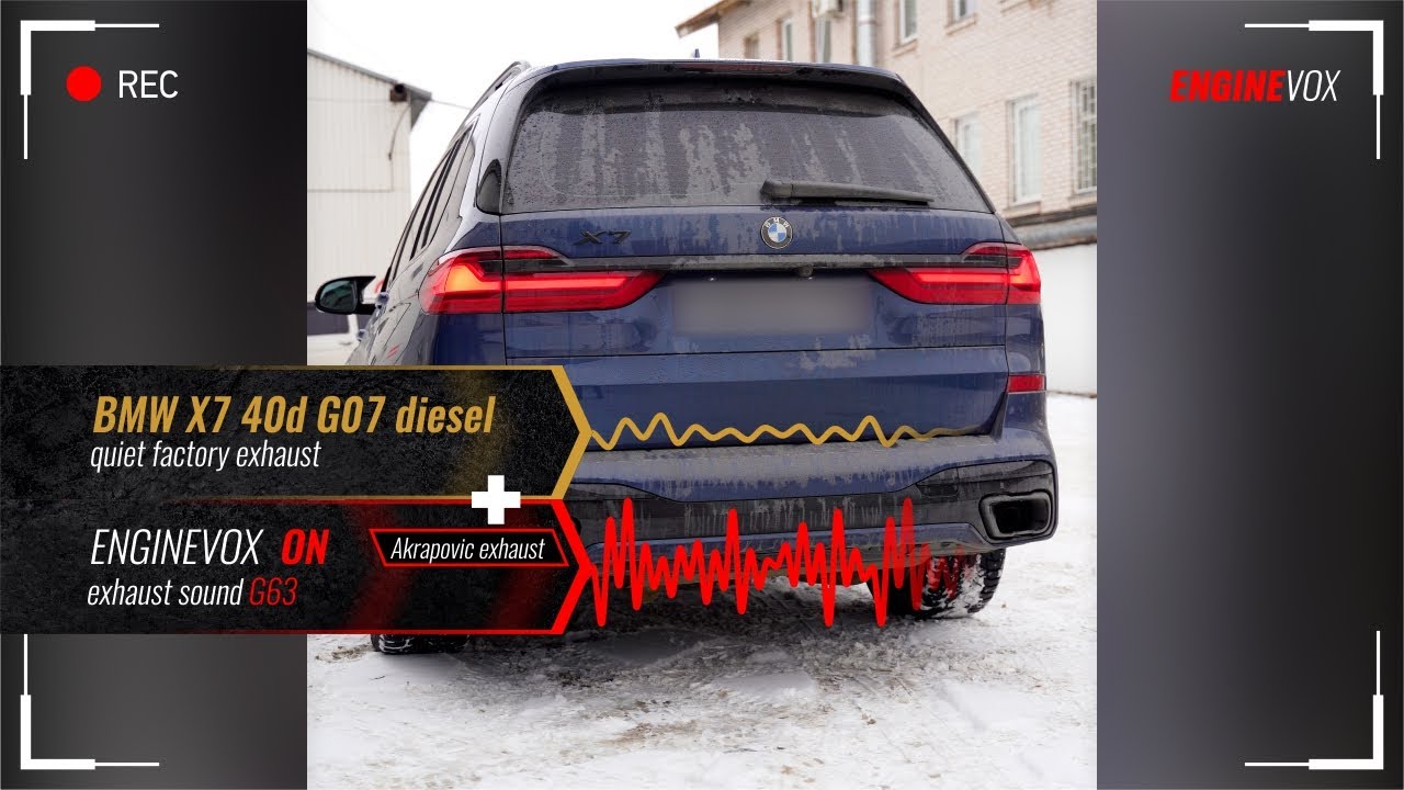 Electronic active sound exhaust system BMW X7 40d G07 diesel #ENGINEVOX