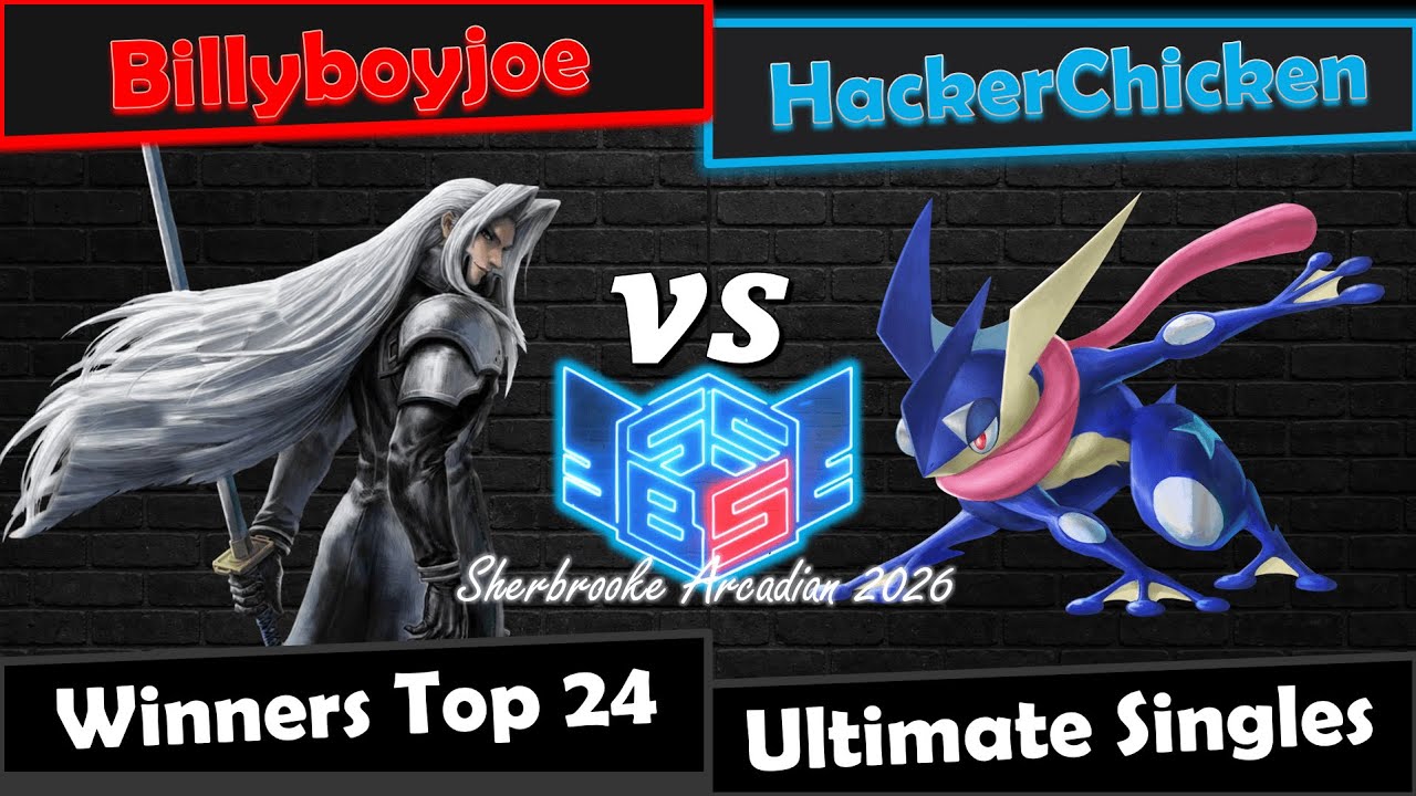 HackerChicken (Greninja) vs Billyboyjoe (Sephiroth) - Winners Top 24 - SSBSherbrooke Arcadian 2026