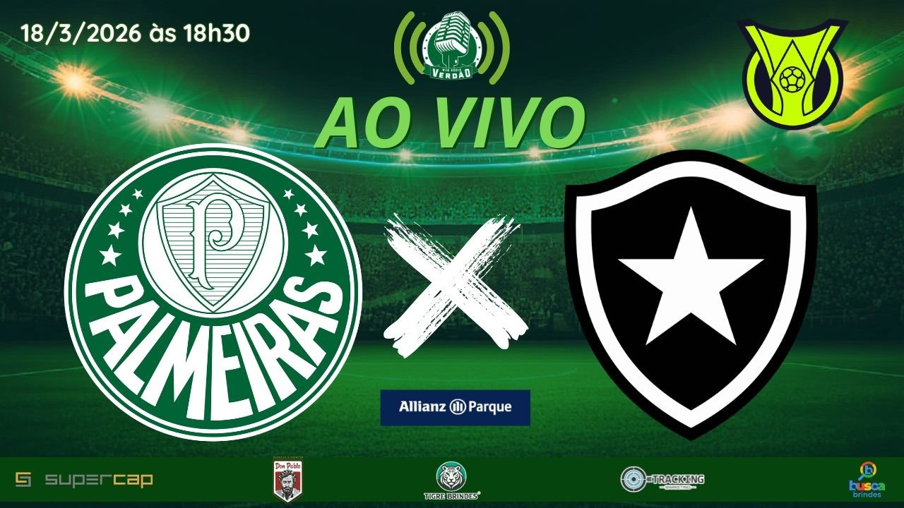 🟢 AO VIVO TRANSMISSÃO PALMEIRAS X BOTAFOGO | BRASILEIRÃO 2026