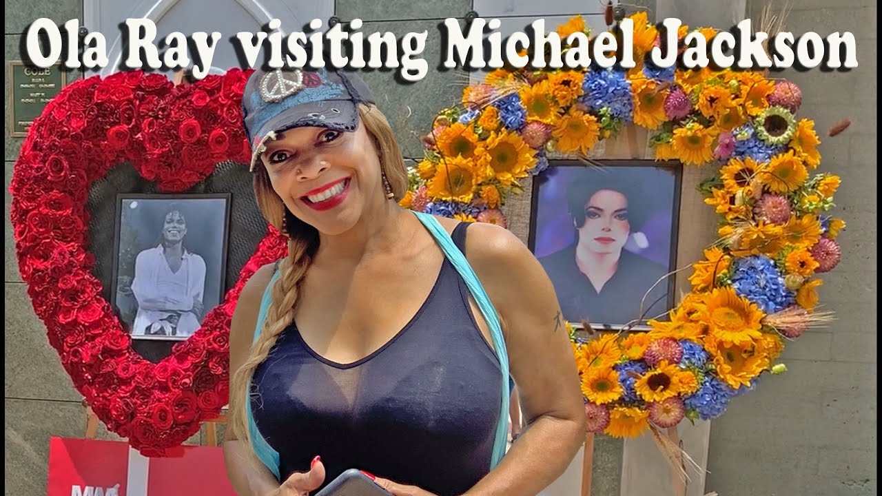Ola Ray Visits Michael Jackson at his 11th year anniversary at the Forest lawn Glendale