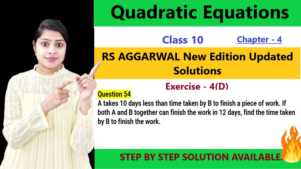 Ex 4D rs aggarwal class 10 q 54 | ex 4d q 54 | RS Aggarwal class 10 ex 4d q 54 | RS Aggarwal