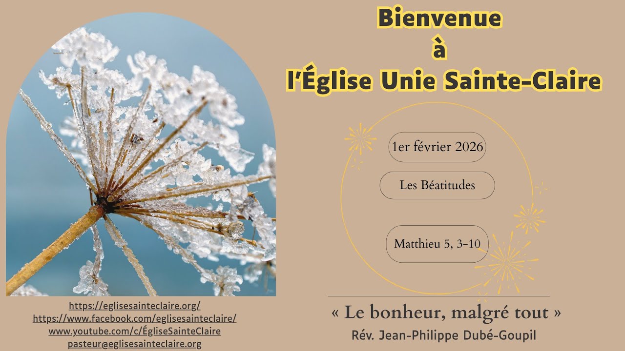 Rediffusion du culte du 1er février 2026 - Les Béatitudes