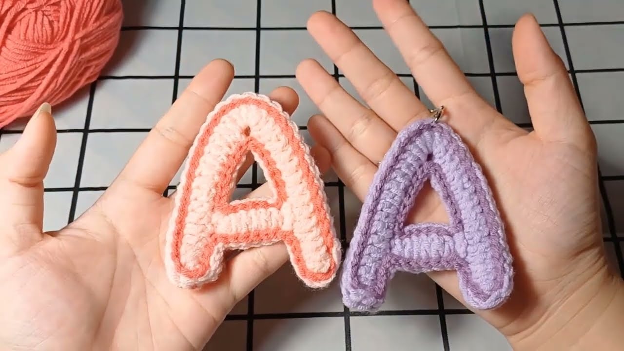 How To Crochet The Letter A Keychain Crochet, Super Easy, Very Useful Crochet Keychain For Beginners