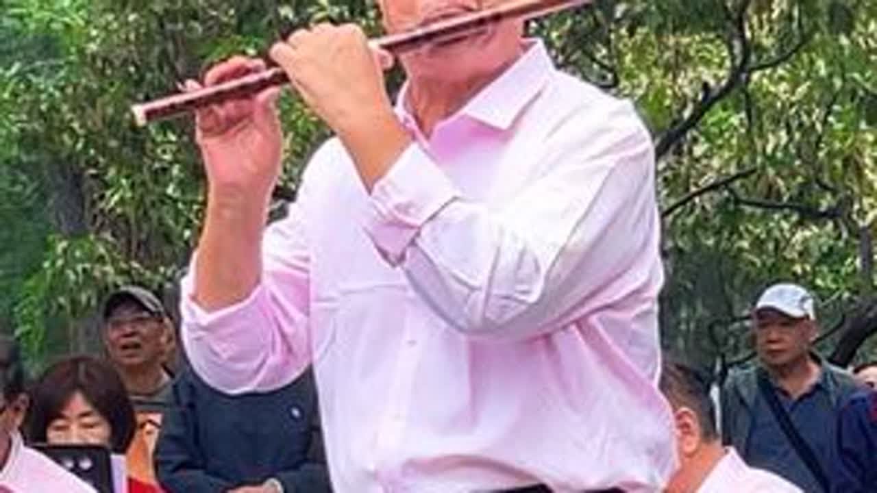 天坛琴之声器乐合奏《牧民新歌》，笛子主旋清亮悠扬，弓弦、弹拨声部默契协奏，节奏起伏与音色搭配契合无间，层次分明又浑然一体，将草原豪情演绎得鲜活饱满，乐手配合尽显功底#天坛公园 #琴之声民乐团#牧...