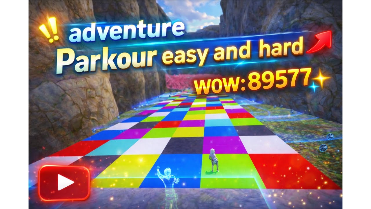 Adventure Parkour Easy and Hard 🪾 | WOW Code 89577 | BGMI WOW Mode | Impossible Parkour Challenge 😱