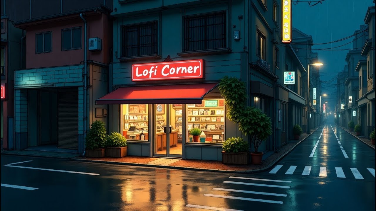 🌙 Lofi Zen - Kyoto Sake Bar Rain with Lo-fi Chillhop at Night | For Study, Sleep, or Relaxation | 4K