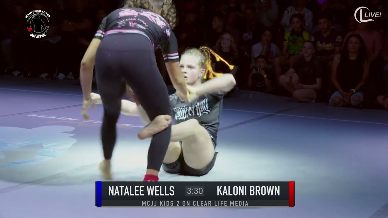 Main Character Jiu Jitsu Kids 2 Natalee Wells vs Kaloni Brown #grappling #submission