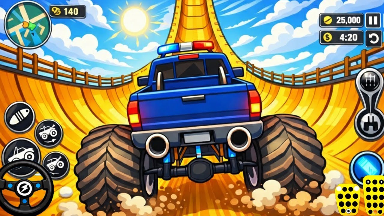 Insane Monster Truck Ramp Racing - Extreme Stunts & Jumps Drive Race - Android Gameplay