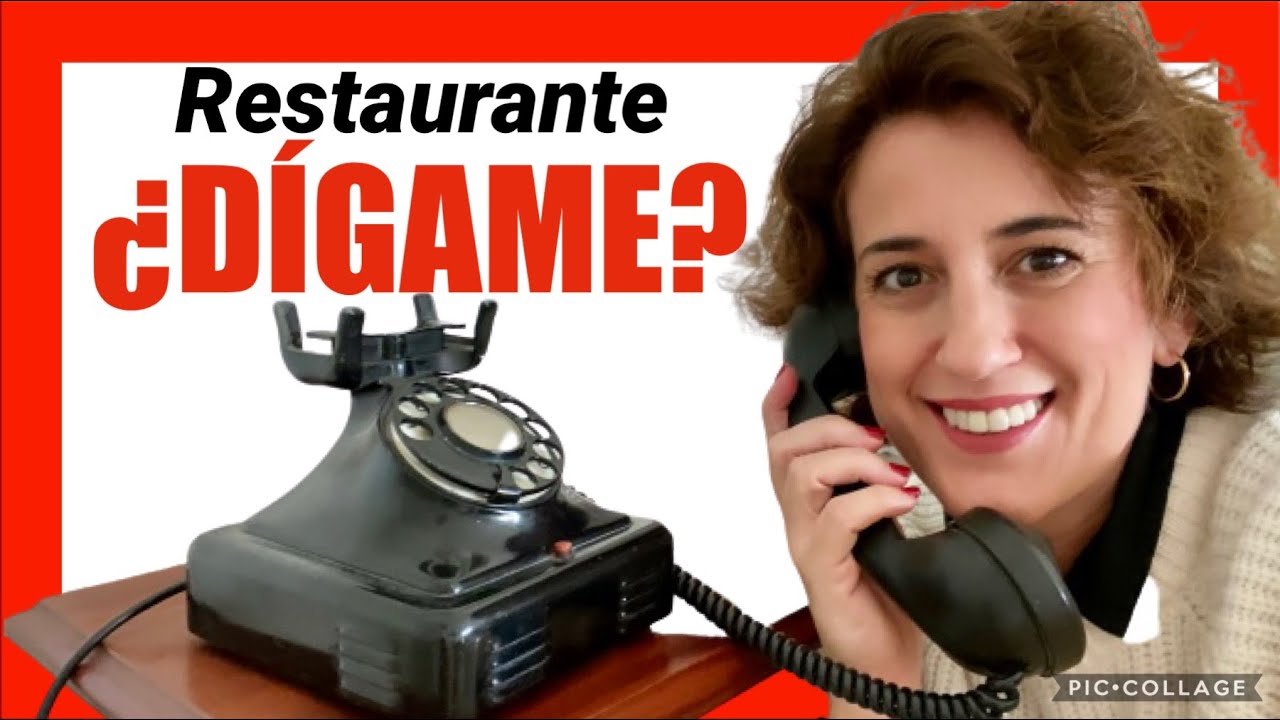 📞CONVERSACIÓN TELEFÓNICA para RESERVAR una MESA en un RESTAURANTE en español. (Book a table spanish)