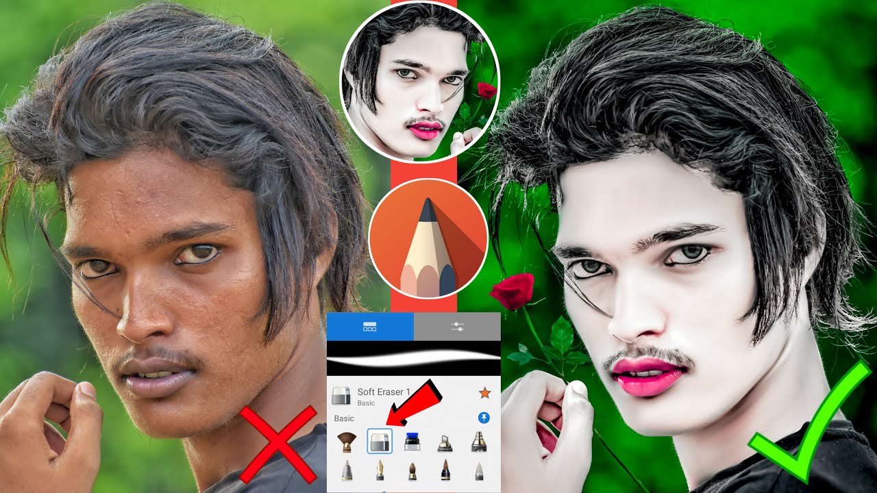 HDR Face Smooth new concept skin whitening face smooth photo editing Autodesk Sketchbook