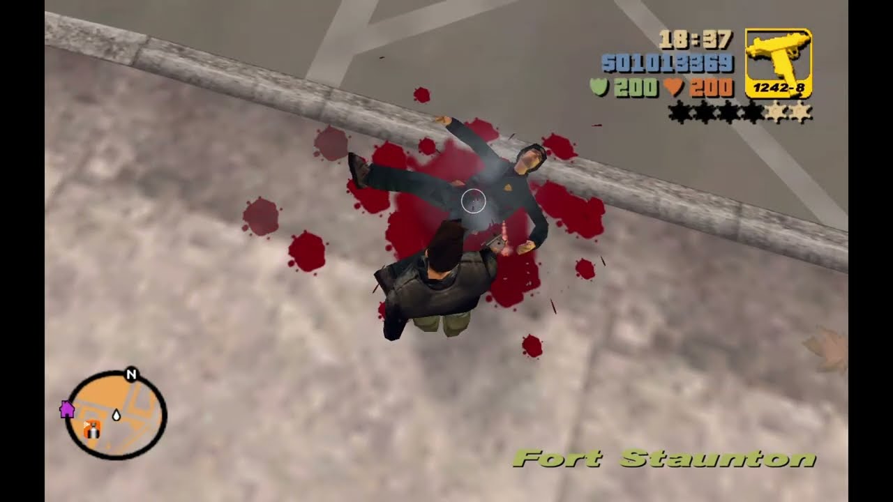 GTA 3 Liberty City Beta 4.0 Fort Staunton Shootout + Six Stars Wanted Level Escape