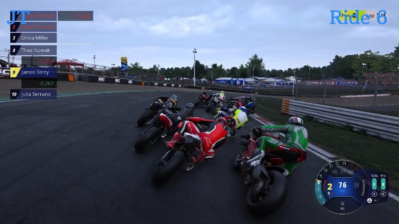 RIDE 6 PS5-Brands Hatch GP Circuit Career Mode-Wet Race JT On Yamaha YZF-R1M