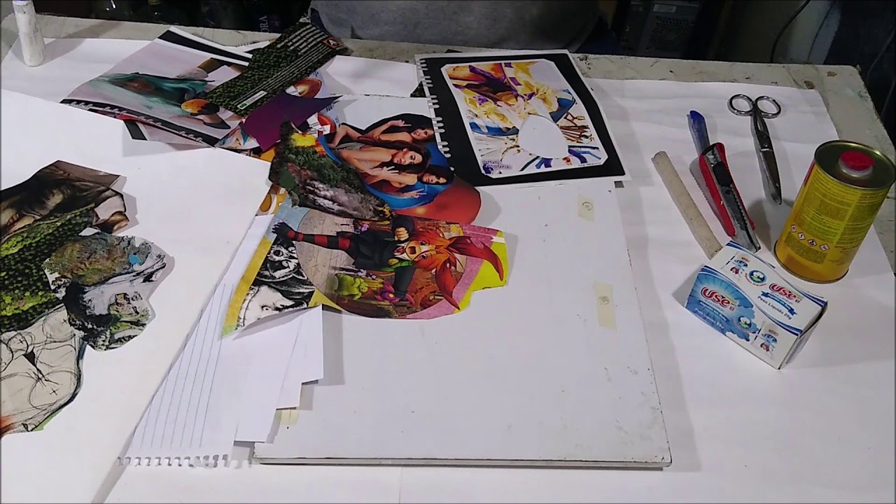 COMO FAZER PINTURAS USANDO COLAGENS COM FOTOS DE REVISTA