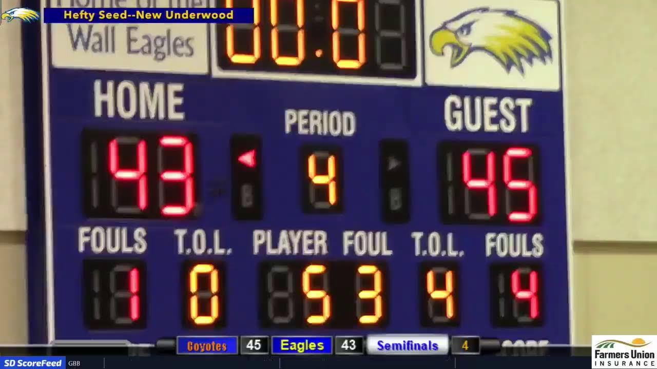 2025-26 SDHSAA 7B Semifinals - Jones County Coyotes @ Wall Lady Eagles