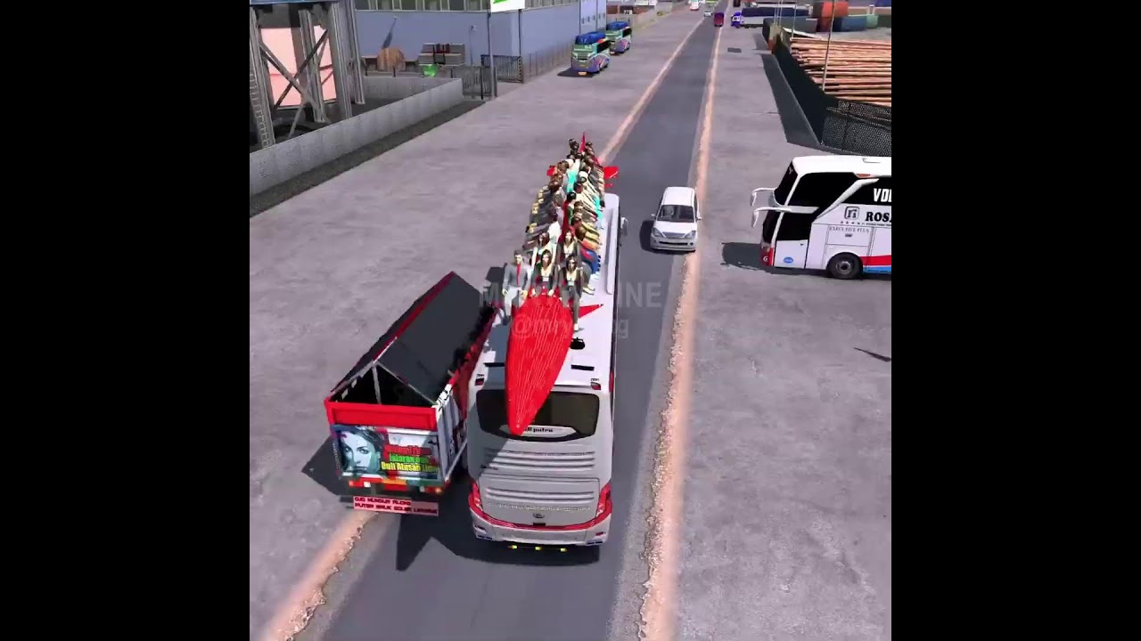 Horror Trip by Bus on Mountain Roads Loaded with Passengers Over Capacity | Euro Truck Simulator 2