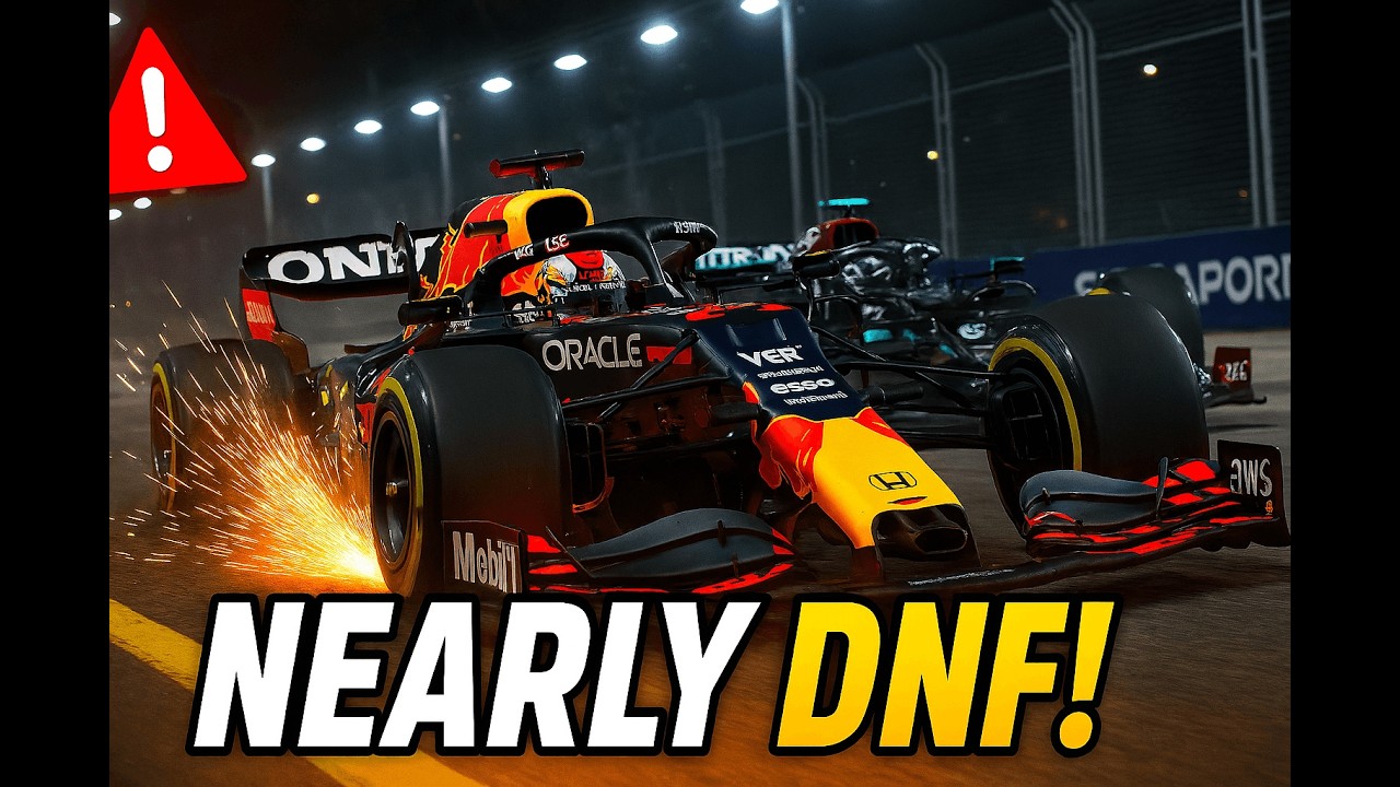 “NEARLY DNF! Max Verstappen’s Wild Singapore Survival”