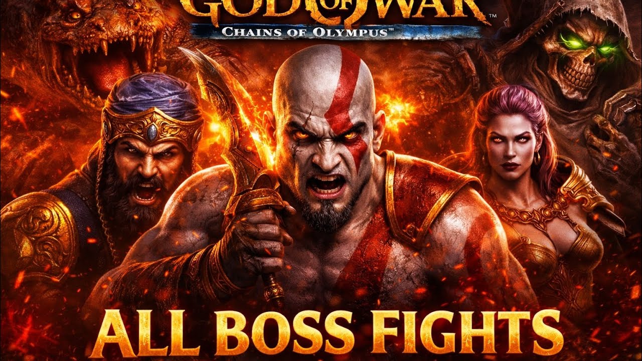 God of War Chains of Olympus – All Boss Fights (No Commentary)