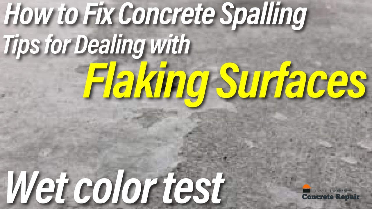 How to Fix Concrete Spalling:Tips for Dealing with Flaking Surfaces/ Wet color test