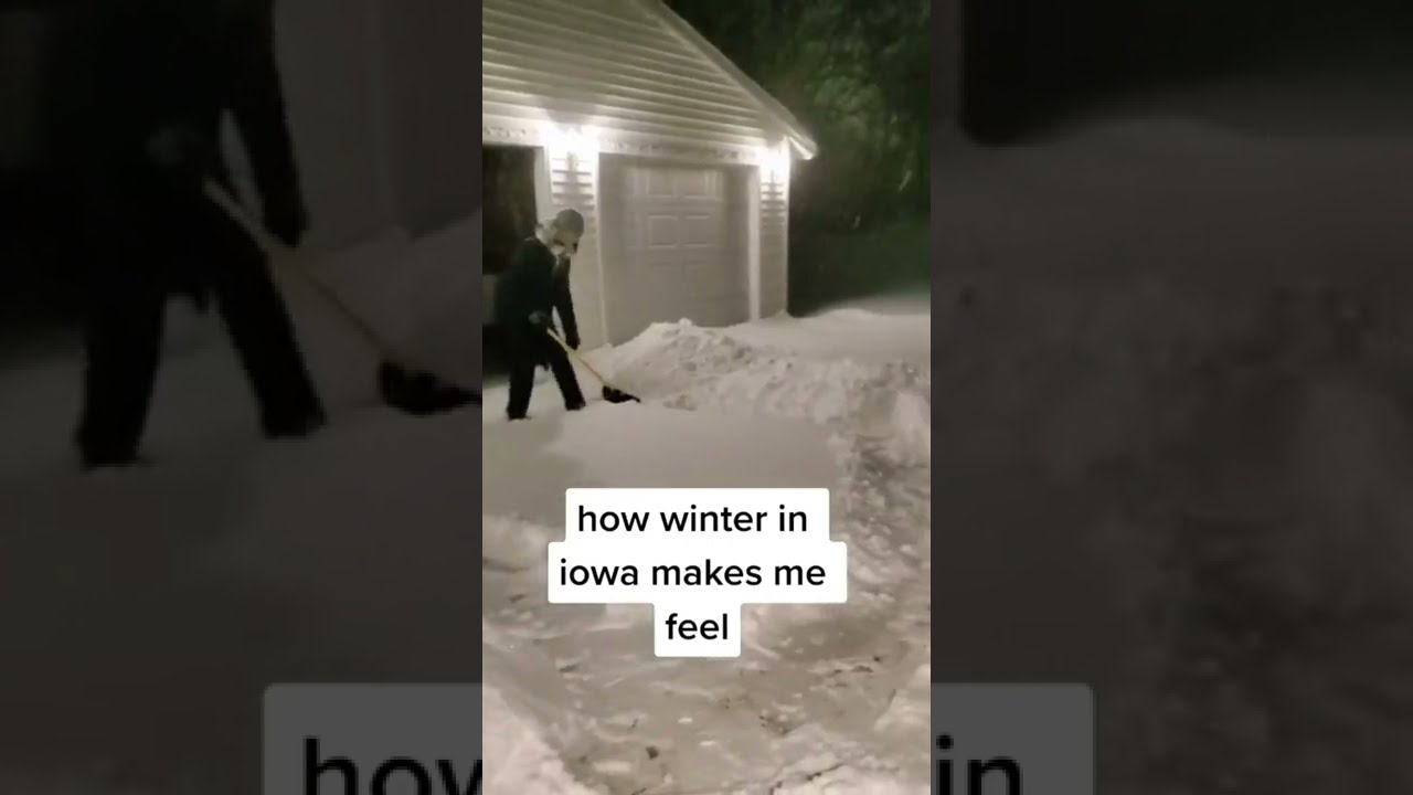 How Winter in Iowa makes me feel #shorts
