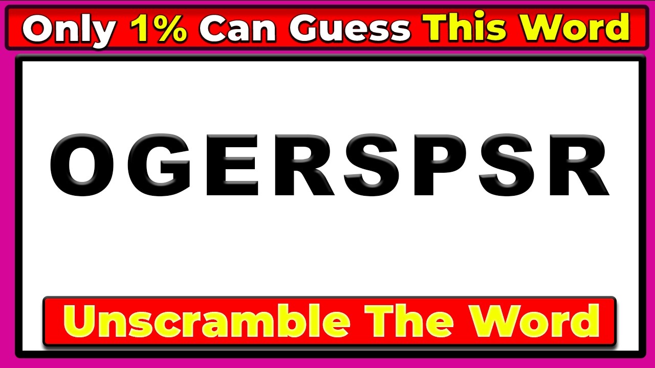 Unscramble the 8 Letter Word in Record Time - Guess the Word Challenge 73