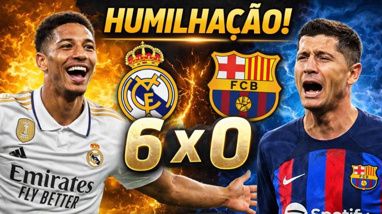 HUMILHAÇÃO NO EL CLÁSICO! REAL MADRID 6x0 BARCELONA | EA FC 25