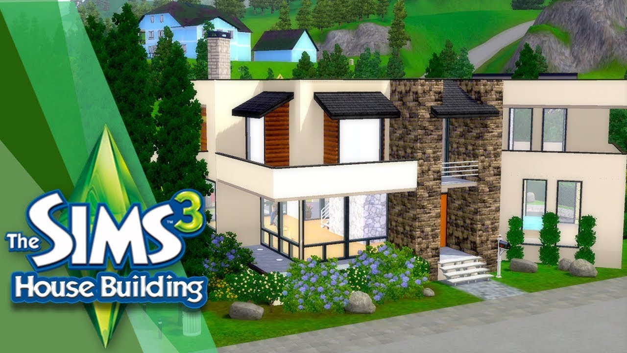 CASA MODERNA Y BONITA EN LOS SIMS 3 (JUEGO BASE) | Speed Build
