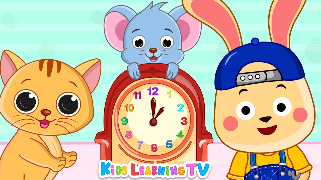 Hickory Dickory Dock | Funny cartoon video and Rhymes for preschool children | 4K