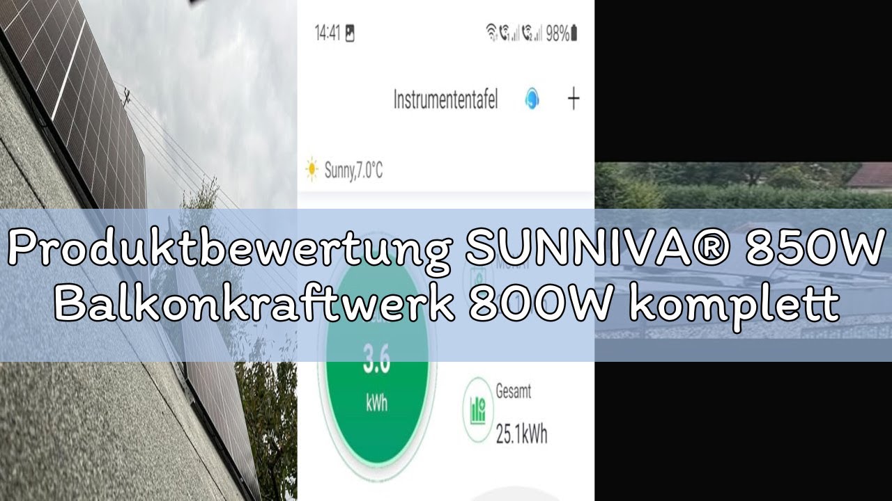 Produktbewertung SUNNIVA® 850W Balkonkraftwerk 800W komplett Steckdose - TSUN 800W Wechselrichter -