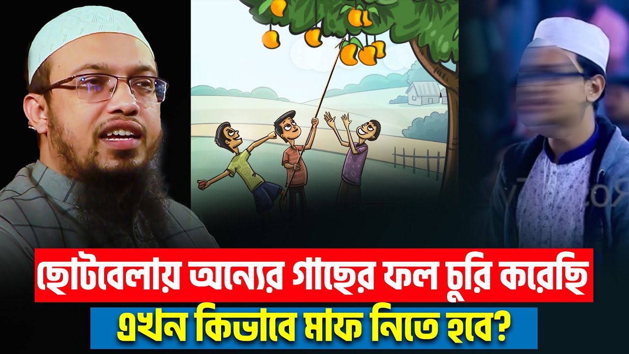 ছোটবেলায় অন্যের গাছের ফল চুরি করেছি । এখন কিভাবে মাফ নেব? শায়খ আহমাদুল্লাহ  sheikh ahmadullah waz