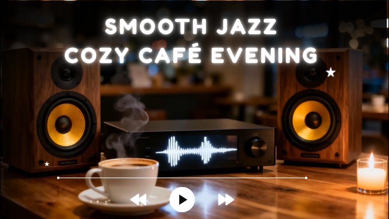 Smooth Jazz Cozy Café Evening – Soft Instrumental Music