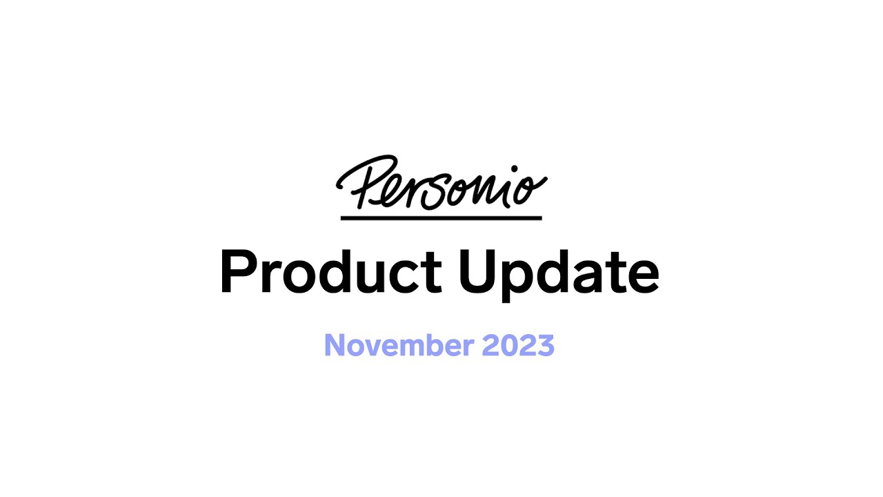 Personio Product Update - Webinar November 2023