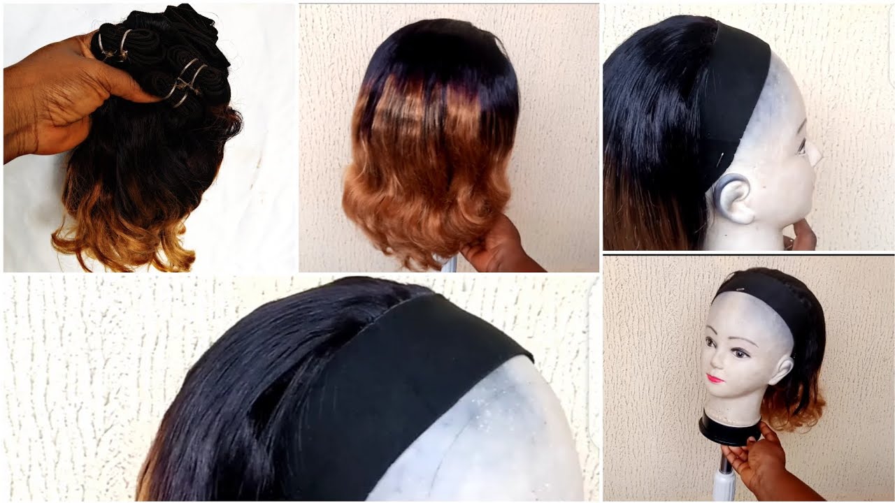 How to make a band wig with 10 inches remi curls hair