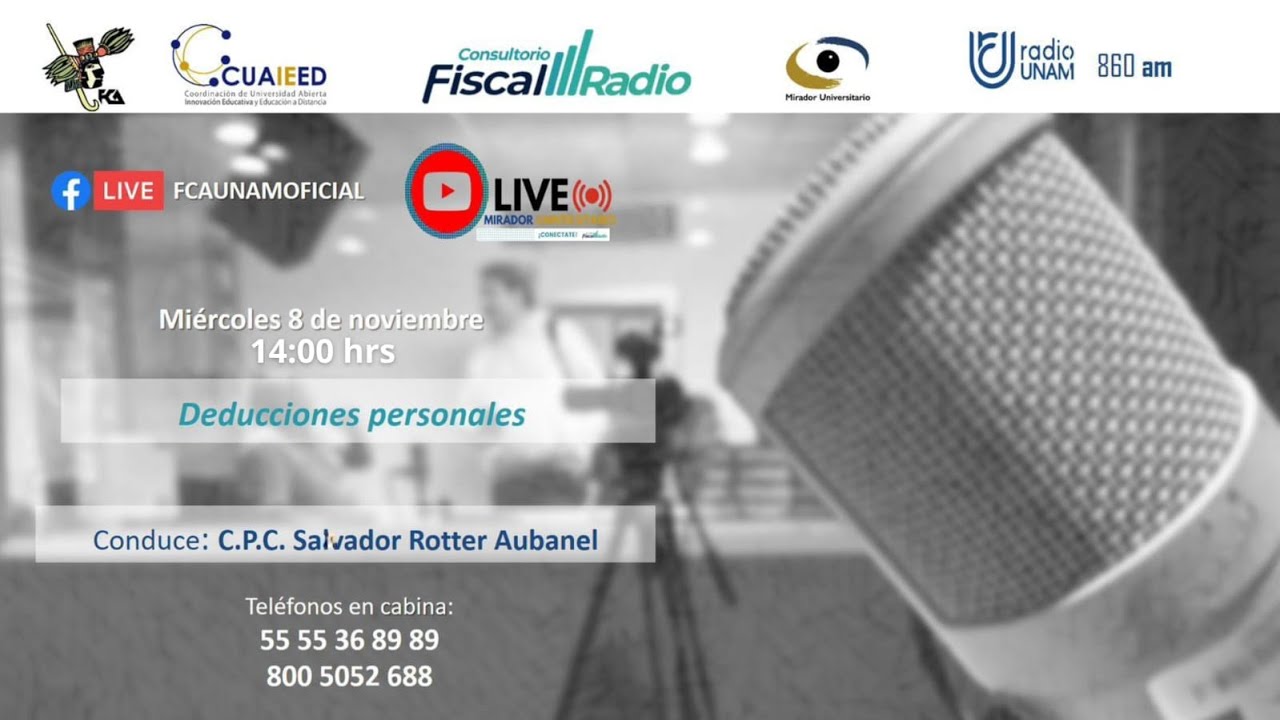 Deducciones Personales | Consultorio Fiscal Radio 08 de noviembre 2023