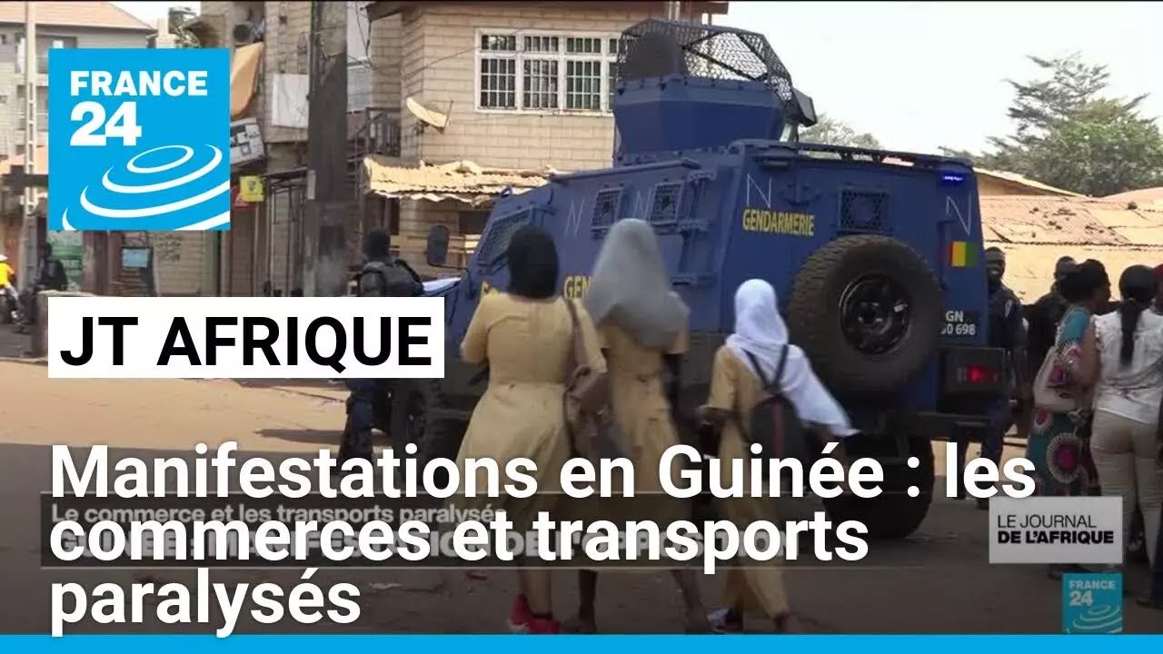 Manifestations en Guinée : les commerces et transports paralysés • FRANCE 24