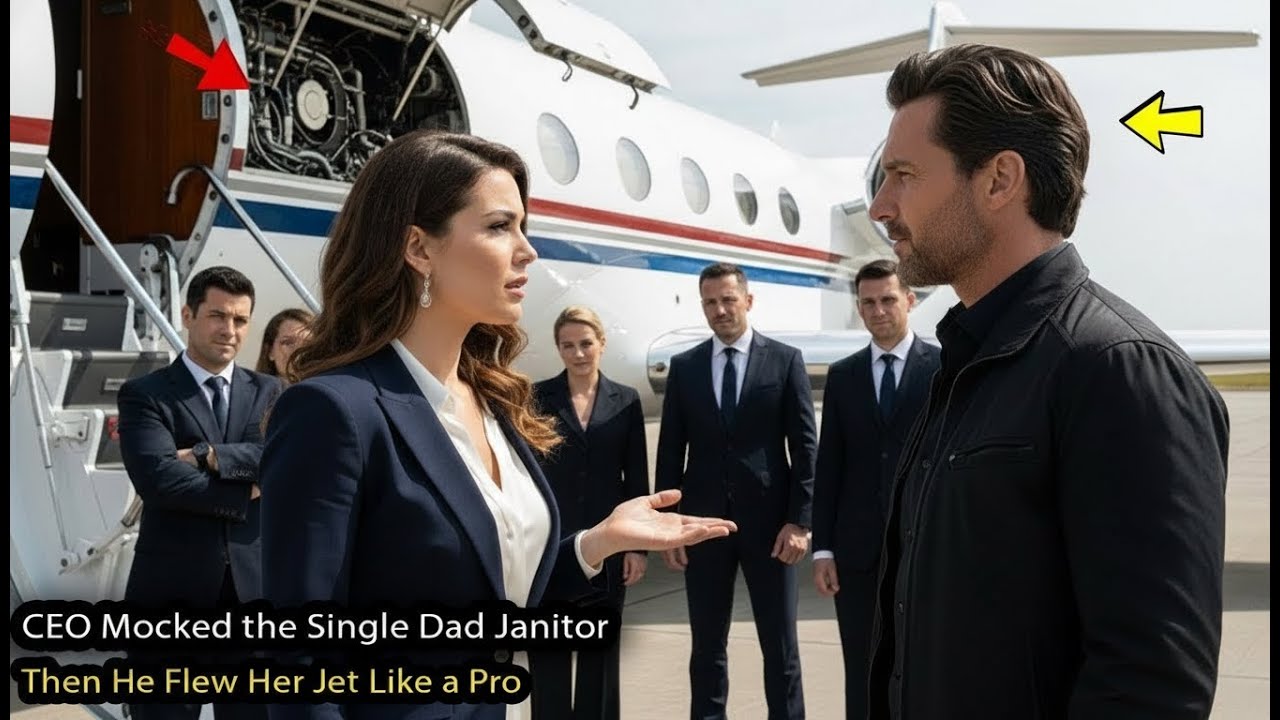 CEO Mocked the Single Dad Janitor — Then He Flew Her Jet Like a Pro