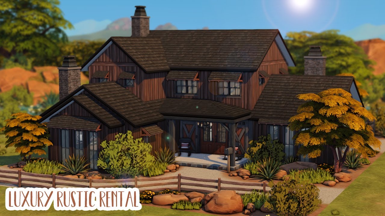 Luxury Rustic Rental 🐴🌾...(Sims 4 Speed Build)