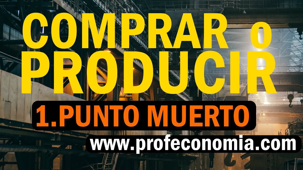 Comprar o Producir: punto muerto (equilibrio en comprar o fabricar). Ejercicio de #selectividad.