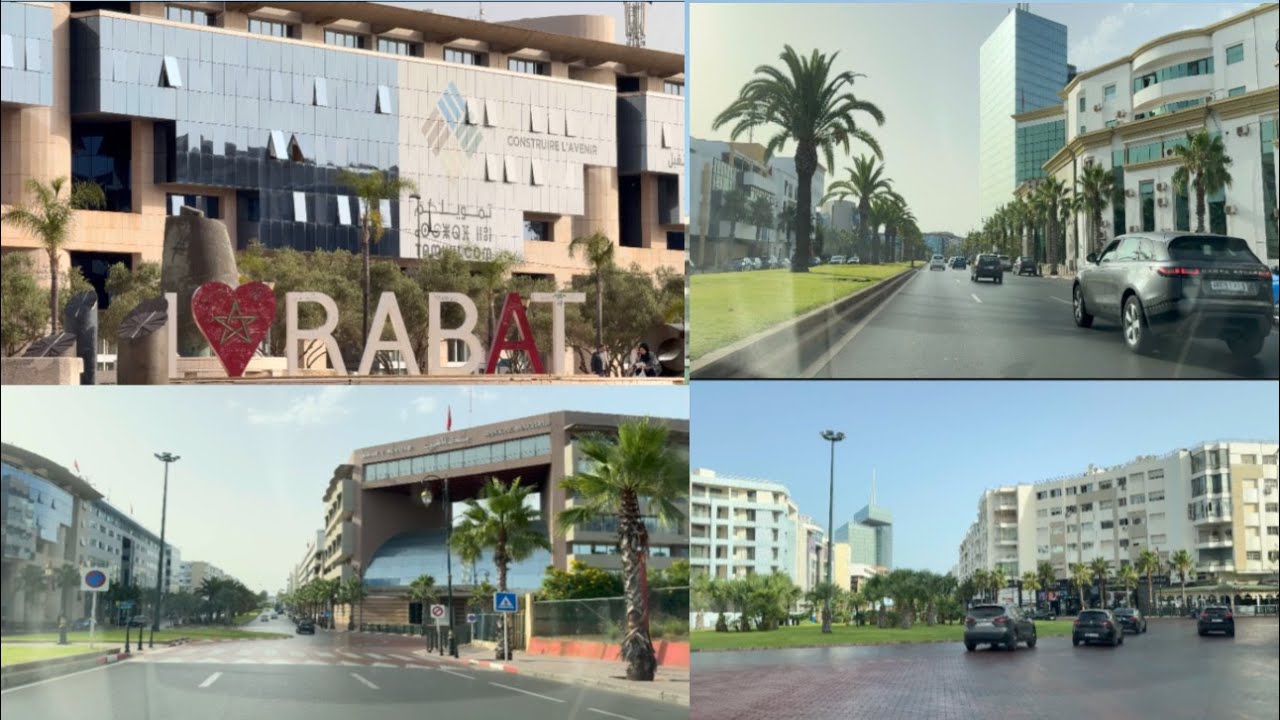 شارع النخيل  حي رياض أرقى  أحياء و شوارع  الرباط  عاصمة  المملكة المغربية 🇲🇦❤️
